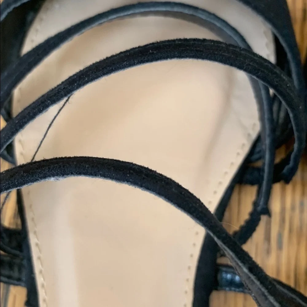 Charlotte russe flats strappy shoes party sandals size 7